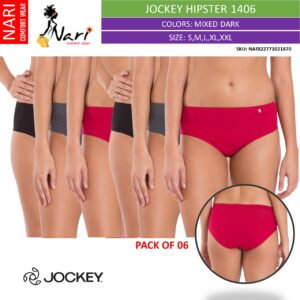 Jockey Hipster Panty for Women 1406 – Pack of 06 [ Nari 2277]
