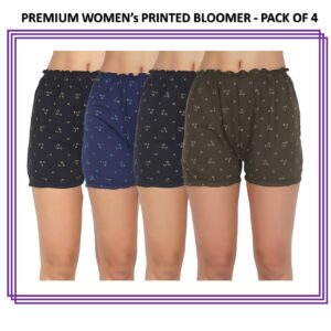 Printed Bloomer for Women – Pack of 04 [ Nari 4217]
