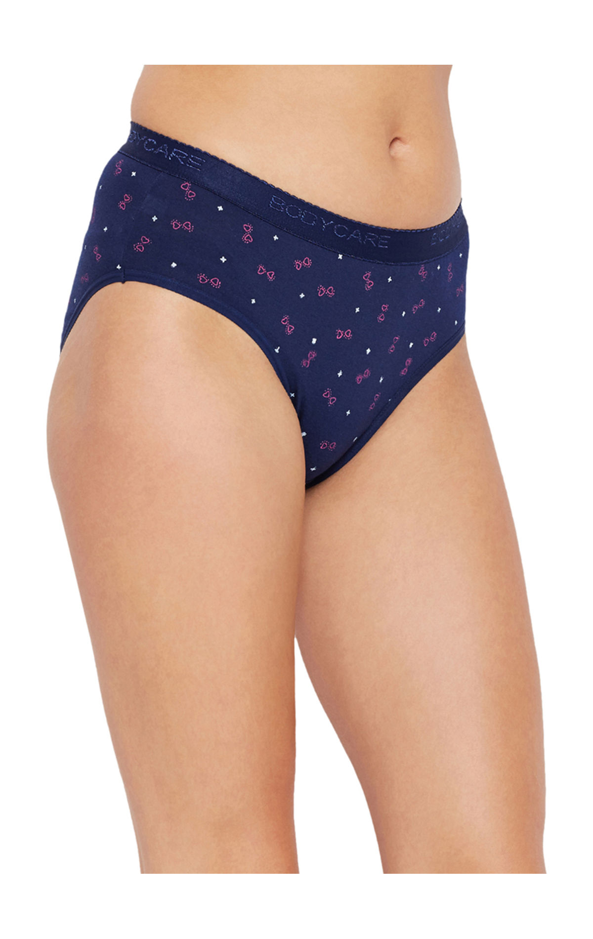 BODYCARE Pack of 3 Dark Printed High Cut Briefs in Assorted Color-5000