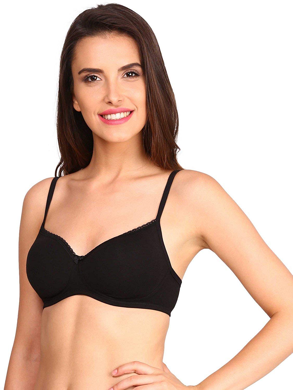 Buy Juliet Womens Cotton Non Padded Non Wired Bra (Nari Black 32C) at