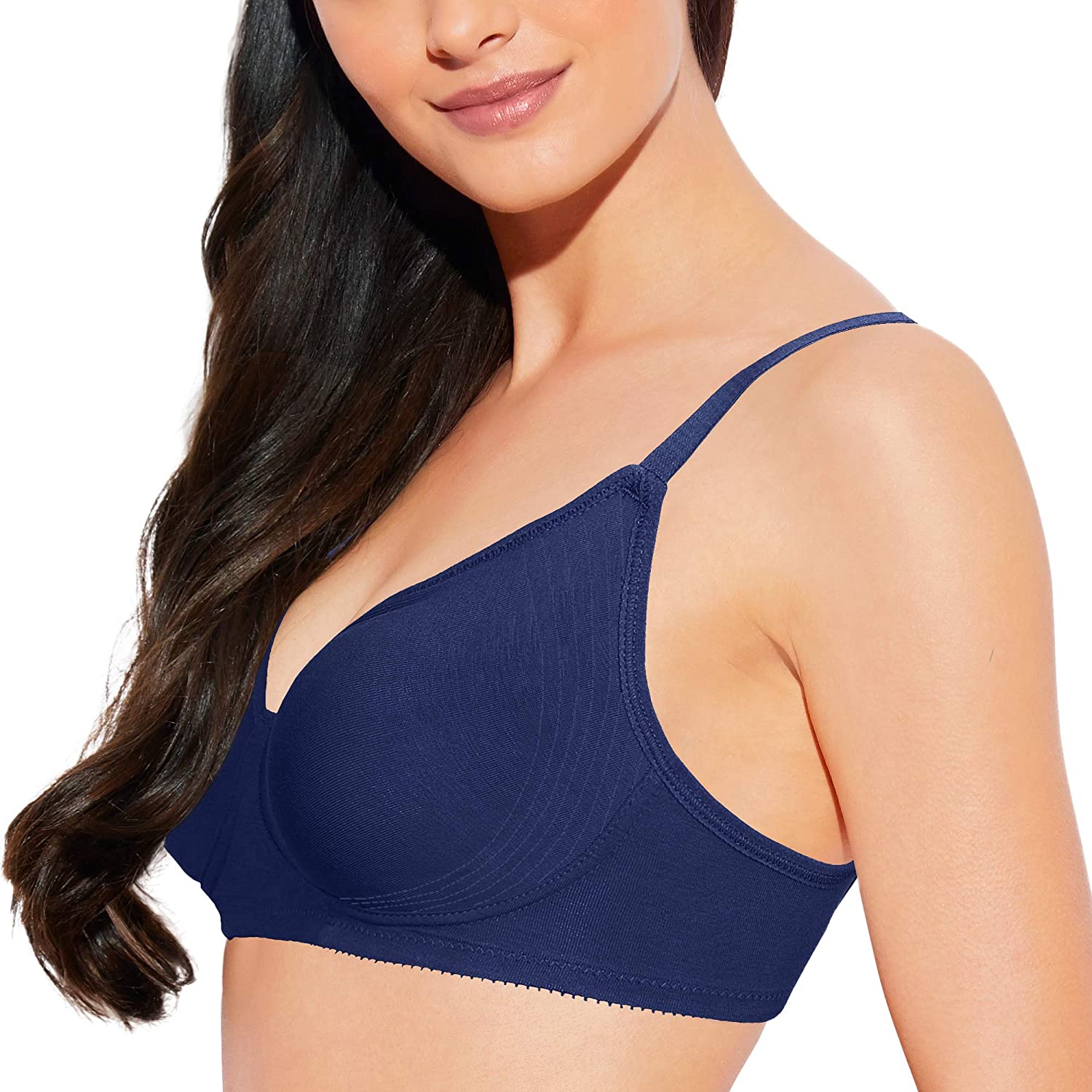 Enamor A112 Bra – Cotton Non-Padded Wirefree Full Coverage Black [ Nari  3534] – Online Shopping Point