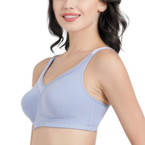 Enamor A112 Full Support Minimizer Cotton Bra For Women Non-Padded,  Non-Wired & Full Coverage With Seamless Cup(A112-Rosette-36D)