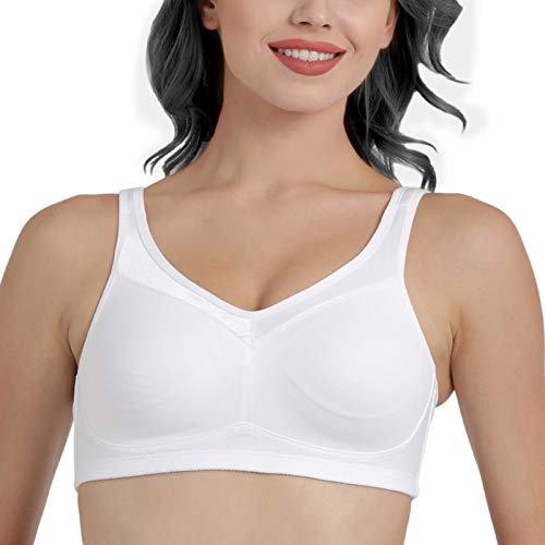 Enamor A112 Full Support Minimizer Cotton Bra For Women Non-Padded,  Non-Wired & Full Coverage With Seamless Cup(A112-Rosette-36B)