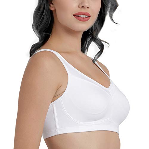 Enamor A112 Bra Cotton Non-Padded Wirefree Full Coverage- White