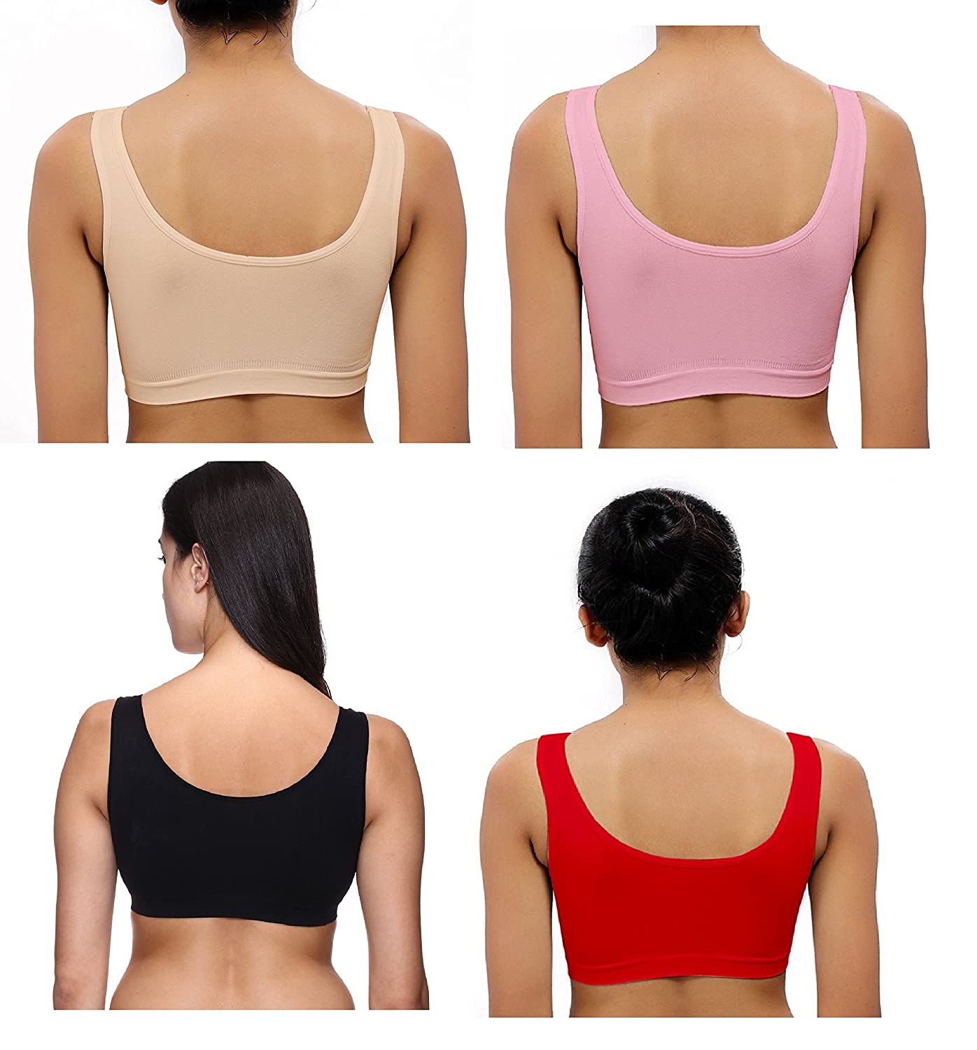 Women's Combo Non-Padded Full Coverage Broad Straps Seamless & Stretchable  Sports Air Bra [ Nari 0013] – Nari Comfort Wear