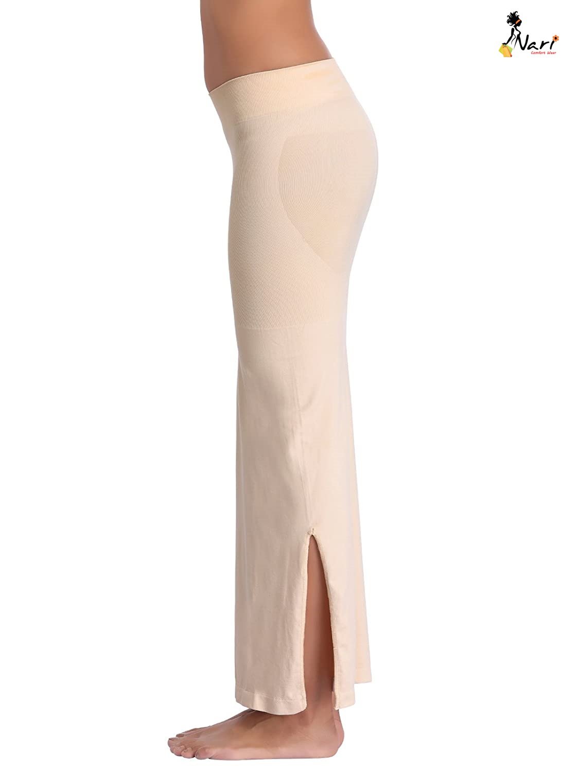 Buy Exotic Beige Knitted Saree Shapewear with Drawstring Online.