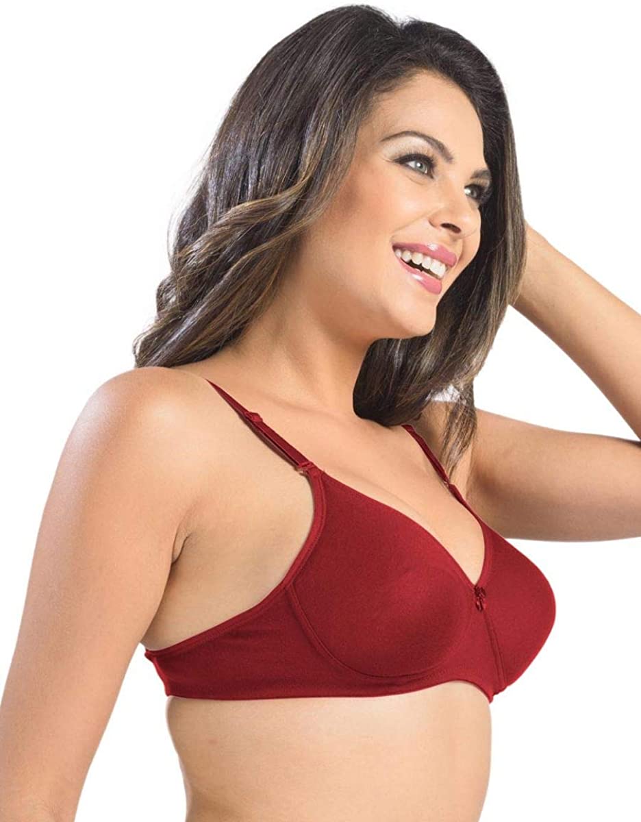 Non-Padded Ladies Cotton C Cup Bra, Maroon, Size: 32C at Rs 65