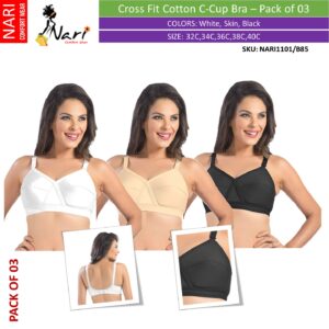 Cross Fit C-Cup Cotton Bra – Pack of 03