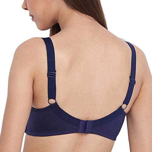 Buy Eorma Women's Non Padded, Under Wired Full Coverage Net Bra with Floral  Design and Stretchable Cotton Blend Lining Blue (34) at