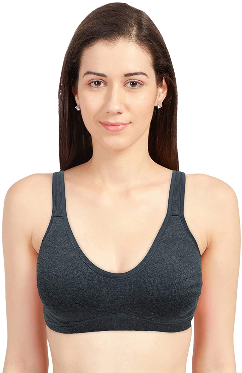 Buy Sonari Double Layered Non-Wired Medium Coverage Super Support Bra (Pack  of 2) - Black Skin at Rs.820 online