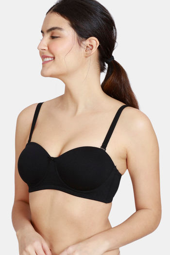Buy Zivame Padded Non Wired 3/4th Coverage T-Shirt Bra - Deep