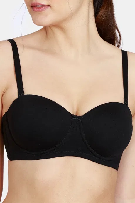 Buy Zivame Disco Padded High Wired 3/4th Coverage Strapless Bra