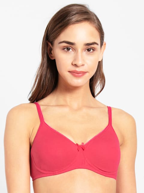 Buy Jockey Ruby Printed Padded Non Wired 1380 Sports Bra for Women
