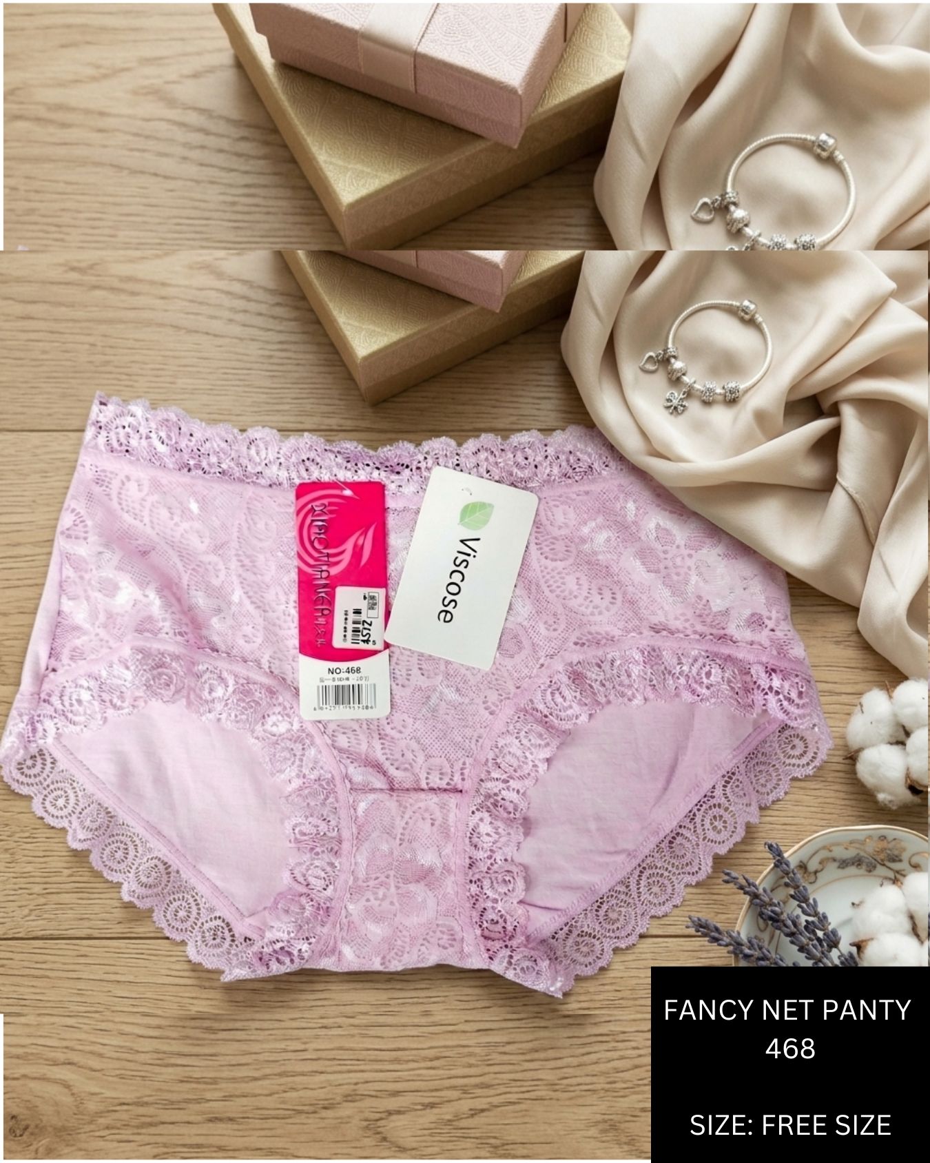Fancy Net Panty 468 - Pack of 02 - Image 2